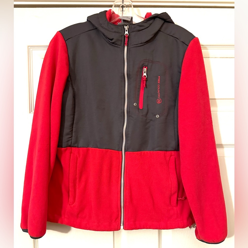 Free Country Fleece Lined Jacket Hot Pink/Gray Size Medium